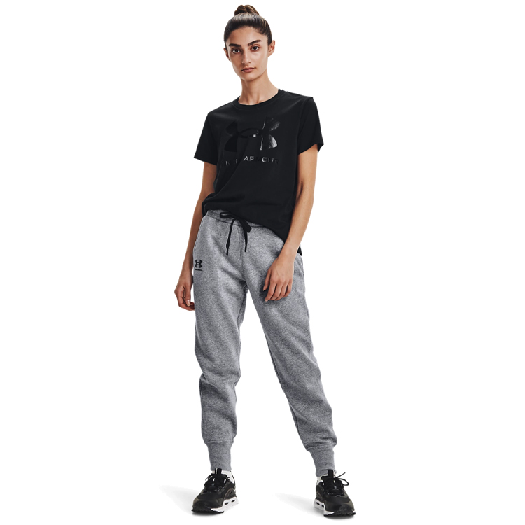 Pantaloni Under Armour Rival Fleece Joggers L Gri Femei photo 2