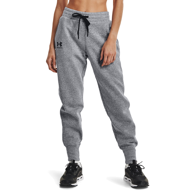 Pantaloni Under Armour Rival Fleece Joggers L Gri Femei photo 3