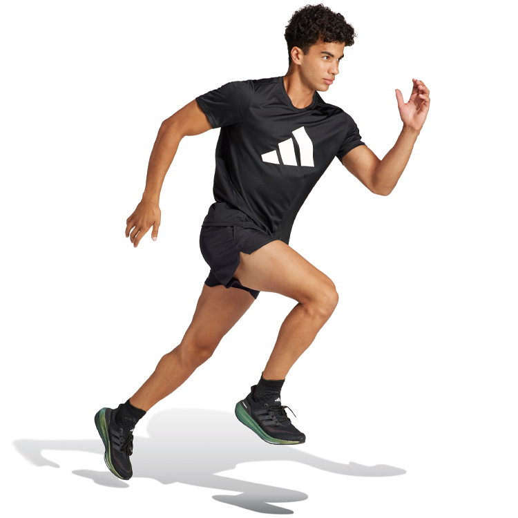 Tricou bărbătesc Adidas RUN IT TEE S Negru photo 3