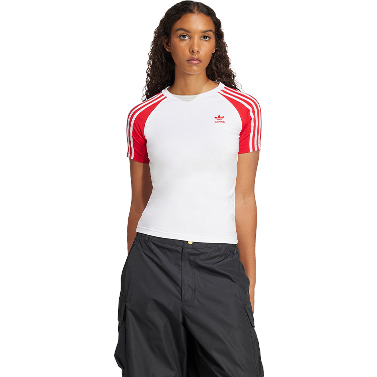 Tricou Adidas 3S SLIM TEE XS Alb Femei photo 3