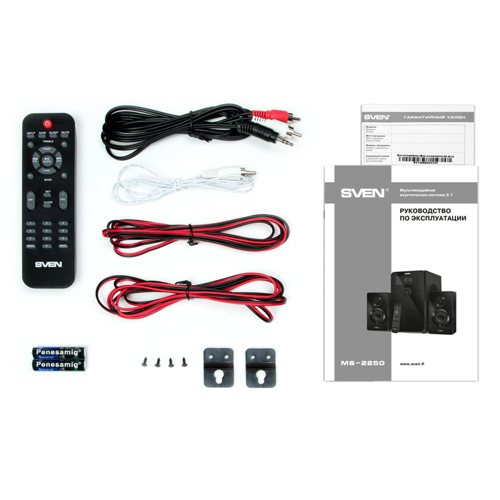 Boxe 2.1 SVEN MS-2250 / 80W RMS / Bluetooth / FM-tuner / USB / SD card / Black photo 4