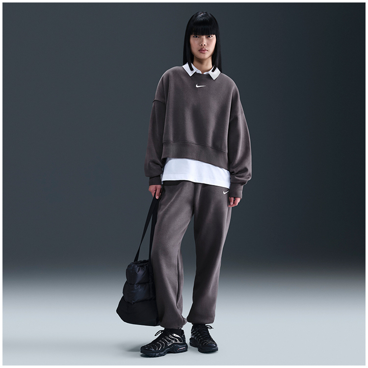 Толстовка Nike W NSW STYLE FLC CREW OOS S Серый Женский photo 5