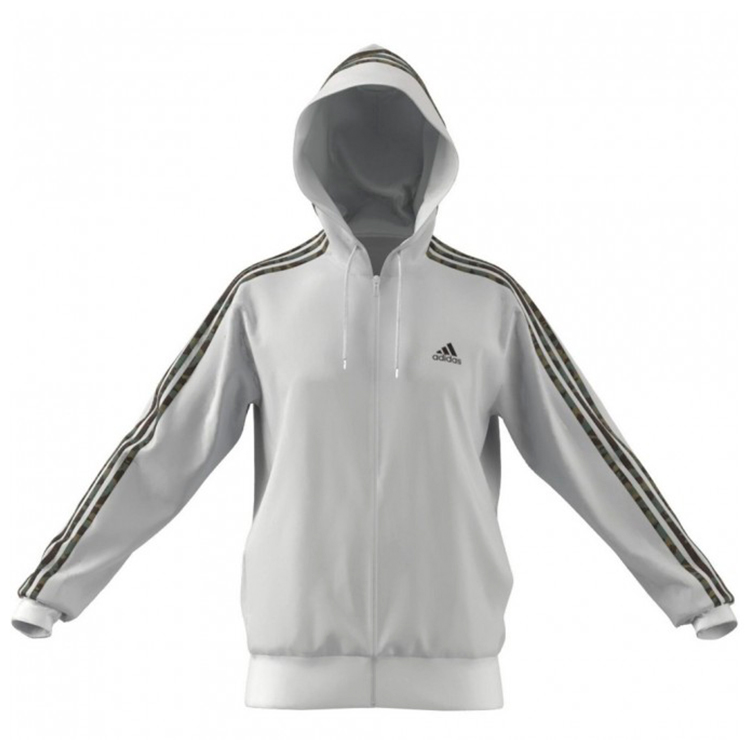 Hanorac pt bărbați Adidas M 3S FT FZ HD 2XL Alb photo 1 Hanorac pt bărbați Adidas M 3S FT FZ HD 2XL Alb photo 1