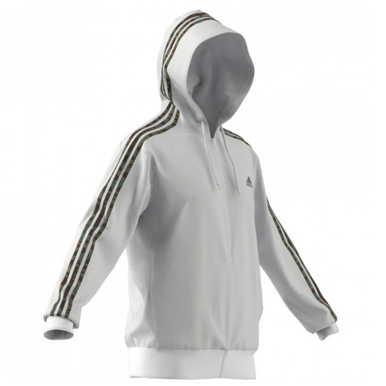 Hanorac pt bărbați Adidas M 3S FT FZ HD 2XL Alb photo 2