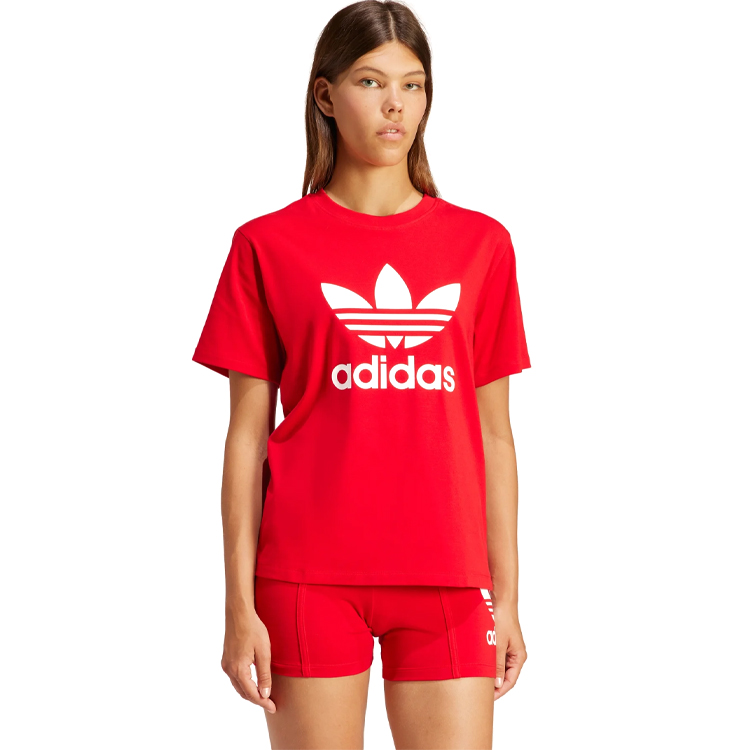Tricou Adidas TREFOIL TEE XS Rosu Femei photo 2