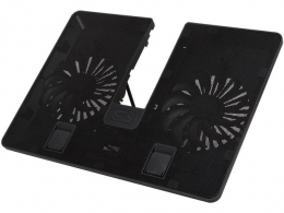 DEEPCOOL "U-PAL", Notebook Cooling Pad up to 15.6", 2 fan - 140mm, 1000rpm, <26dBA, 92.2CFM, 6 viewing Angles Adjustable, U Shape Design, USB 3.0 pass-through connector, Black thumbnav 1