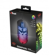Trust Gaming Mouse GXT 960 Graphin Ultra-lightweight, 200 - 10000 dpi, 6 Programmable button, Lightweight RGB illuminated gaming mouse with honeycomb shell, 1,8 m USB, Black thumbnav 2