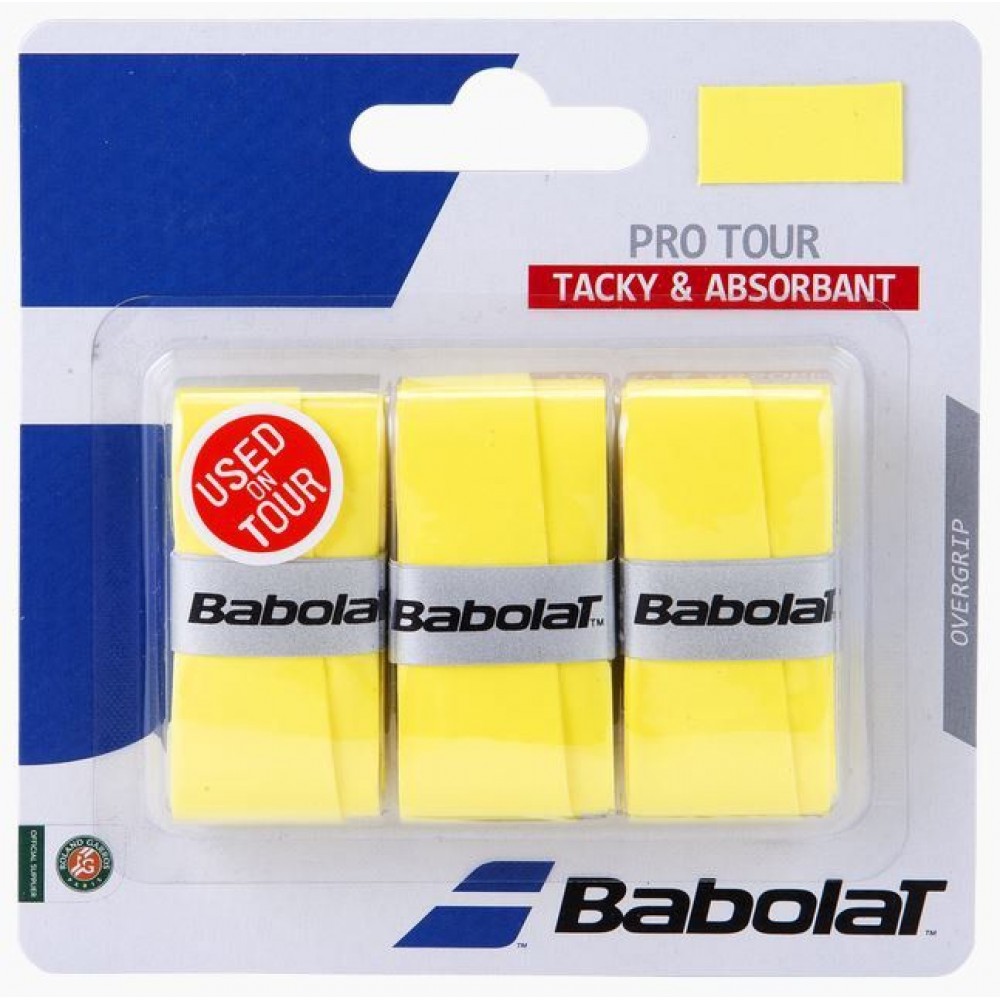 Banda pentru racheta 3 buc Babolat PRO TOUR x3 653037 Galben photo 3