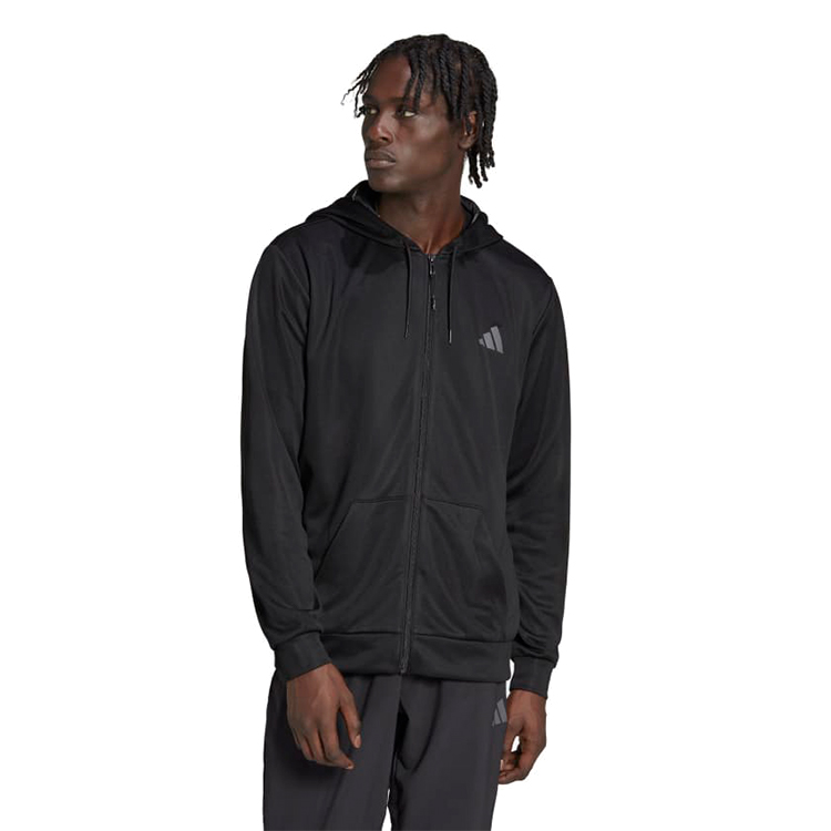 Hanorac pt bărbați Adidas TR-ES+ BL FZ JA 2XL Negru photo 2