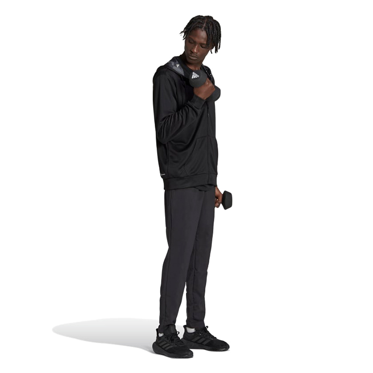 Hanorac pt bărbați Adidas TR-ES+ BL FZ JA 2XL Negru photo 3