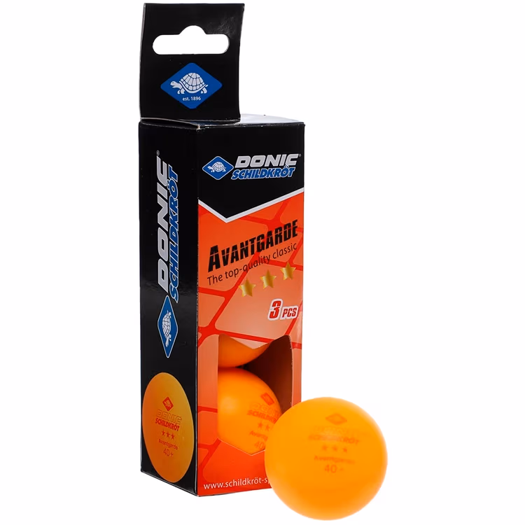 Набор мячей для настольного тенниса 3шт Donic AVANGARDE POLY +40 ORANGE 