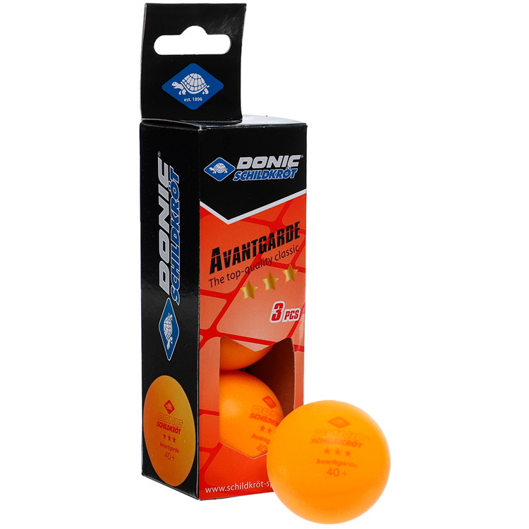 Set mingi tenis de masa 3 buc Donic AVANGARDE POLY +40 ORANGE photo 