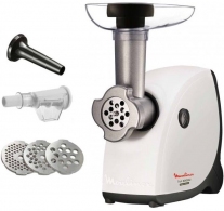 Tocator de carne Moulinex ME445A38, 2.3 kg/min, 2000 W, Alb thumbnav 2