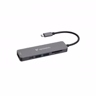 Adaptor Multiport USB-C Verbatim Essentials/ HDMI, USB-C PD, USB-A 3.2 Gen 1, USB-A, SD & microSD