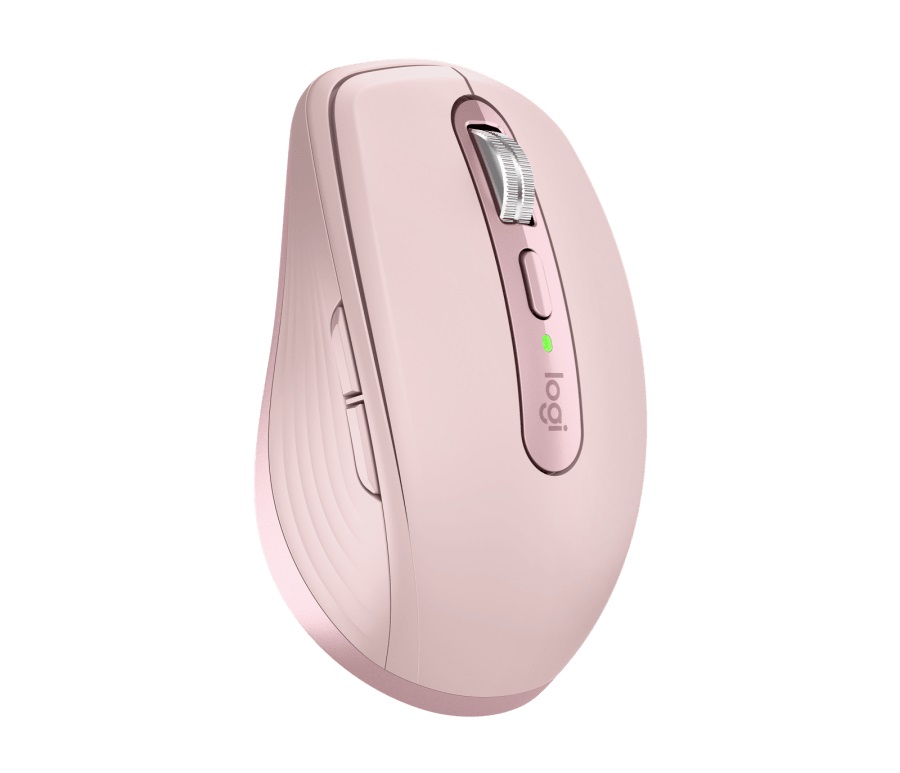 Logitech Wireless Mouse MX Anywhere 3, 6 buttons, Bluetooth + 2.4GHz, Optical, 200-4000 dpi,Effortless multi-computer workflow pair up to 3 devices, Unifying receiver, Rose photo 2
