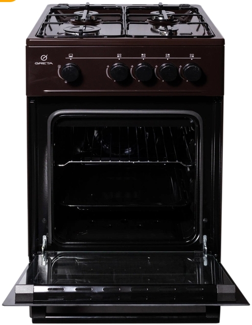 Газовая плита Greta KGG 50 MN 13 B / 4 конфорок / 50 см / Коричневый photo 3