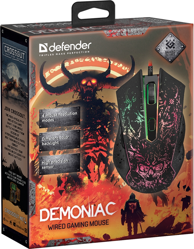 Проводная мышь Defender GM540L52540 Черный / Оптическая / Черный photo 6