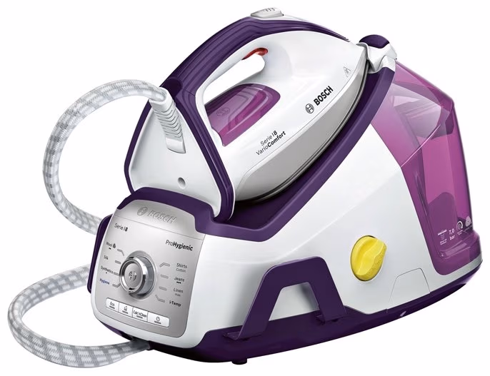 Generator de aburi Bosch TDS8040, 2400 W, 1800 ml, Alb-violet