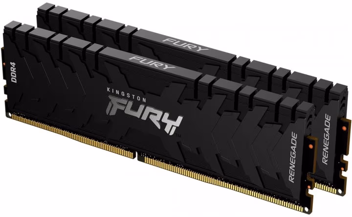 64GB (Kit of 2*32GB) DDR4-2666  Kingston FURY® Renegade DDR4, PC21300, CL15, 2Rx8, 1.35V, Symmetric BLACK Large heat spreader, Intel XMP Ready  (Extreme Memory Profiles)