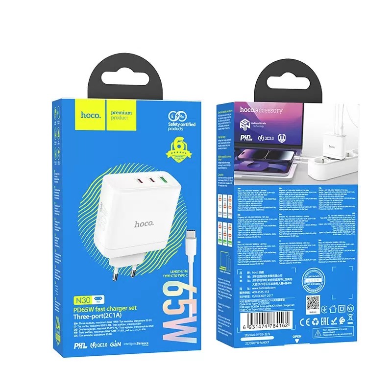 Incarcator Rapid HOCO N30 Glory 65w photo 2