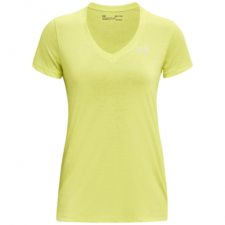 Tricou Under Armour Tech SSV - Twist / Femei / XS / Galben photo 1 Tricou Under Armour Tech SSV - Twist / Femei / XS / Galben photo 1