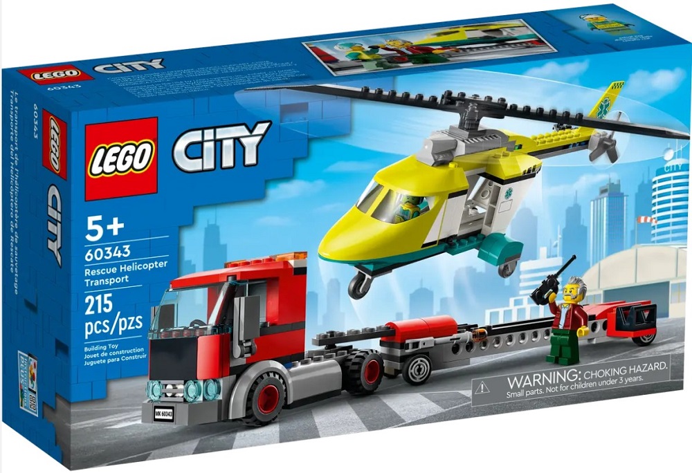 Конструктор Lego City Rescue Helicopter Transport 60343   от 5+ лет photo 1