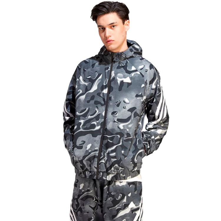 Hanorac pt bărbați Adidas M FI AOP FZ Q3 S Gri photo 2