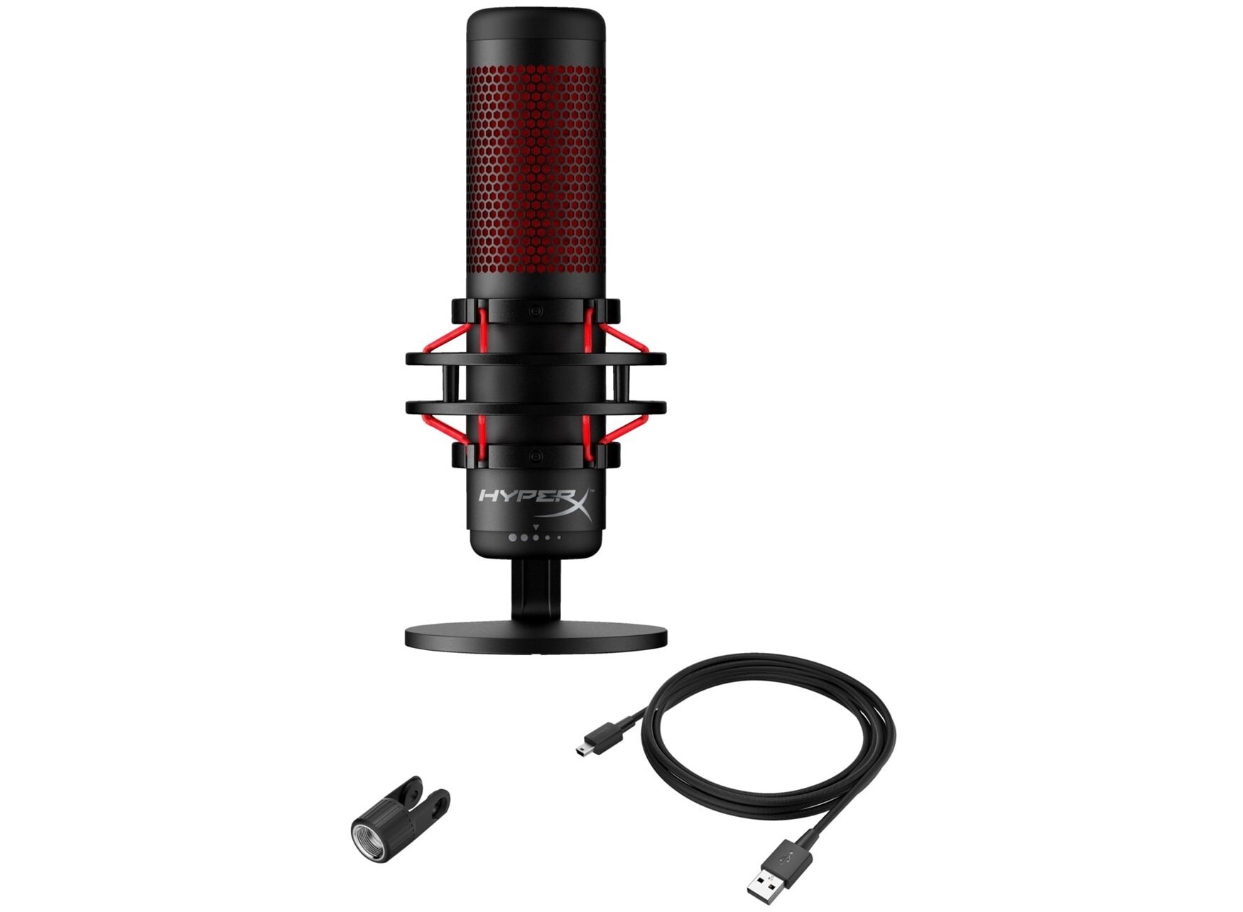Microfon pentru streaming HyperX QuadCast 2 S, Black/Red, [9A273AA] photo 6