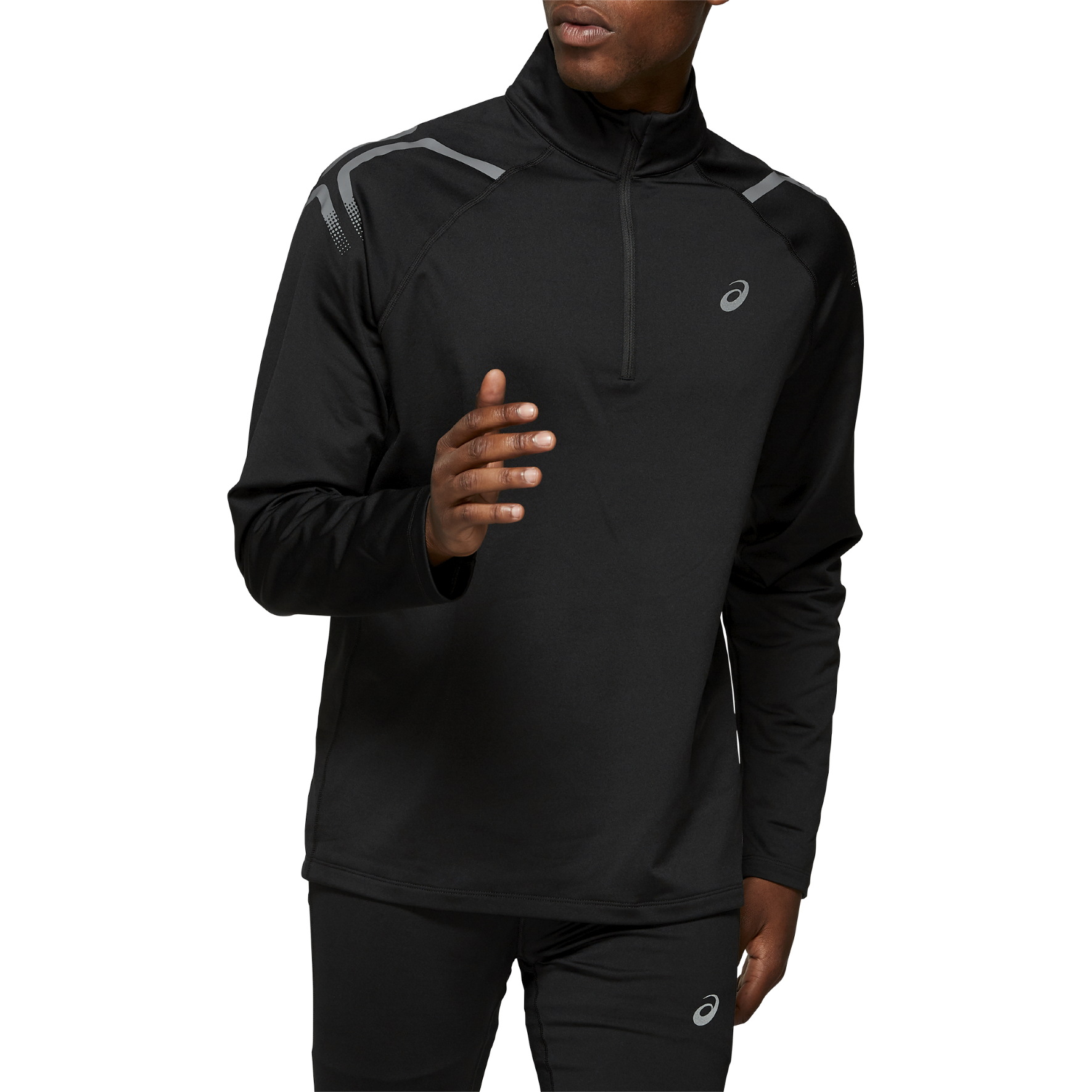 Футболка мужская Asics ICON WINTER LS 1/2 ZIP TOP 2XL Черный photo 1