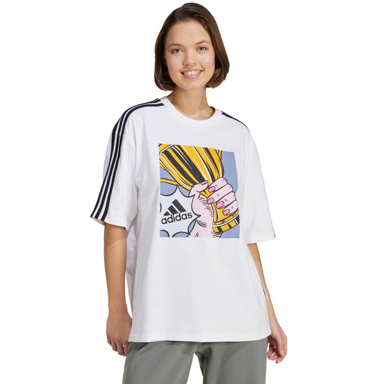 Tricou Adidas W Gallry OS Tee XXS Alb Femei photo 2