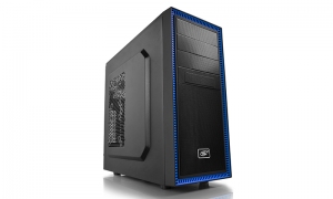 DEEPCOOL "TESSERACT BF" ATX Case, without PSU, Massive metal mesh, Tool-less, 1x 120mm rear fan, up to 3x 2.5" HDD/SSD, Bottom loaded PSU, 1xUSB3.0, 1xUSB2.0 /Audio, Black thumbnav 1