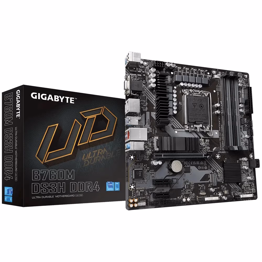 Материнская плата GIGABYTE B760M DS3H DDR4 / 1700 / B760 / DDR4 / mATX 