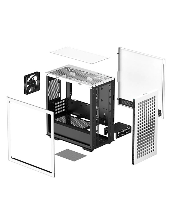 Carcasa DEEPCOOL CH370 WH / w/oPSU / Side-Window / 1x120mm / ATX / White photo 5