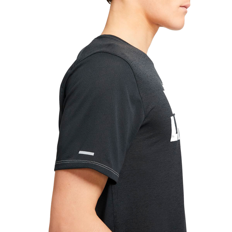 Tricou bărbătesc Nike M NK DF WR MILER GX SS L Negru photo 5