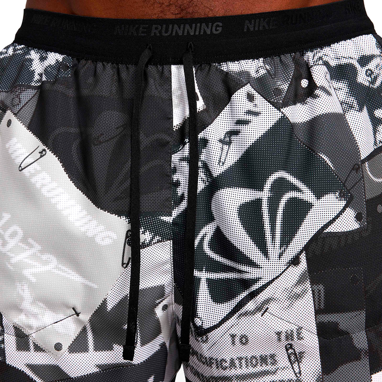 Sorti de bărbați Nike M NK DF RUN ENRGY STRDE 5BF L Negru-alb photo 2