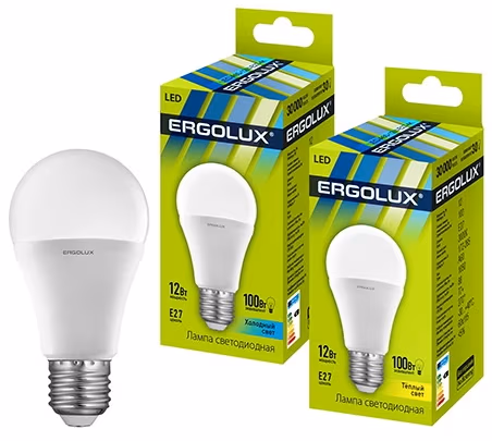 Светодиодная лампа Ergolux LED A60 12W E27 4500K 