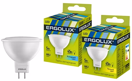 Bec LED Ergolux LED 12159 JCDR 7W GU5.3 4500K
