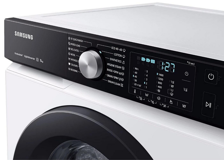 Set din doua dispozitive Samsung WW11BBA046AELE+DV90BBA245 kg / rot/min / / Alb photo 3