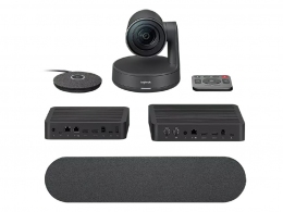 Logitech Video Conferencing System Rally Ultra-HD, 4K (2160p 30fps), Total Room Coverage 260°h x 190°v, 15X zoom (5X optical and 3X digital), 1x Rally Speaker, 1x Rally Mic Pod 4.5m pickup range (Up to 7 optional Expansion Mic), for large rooms thumbnav 1