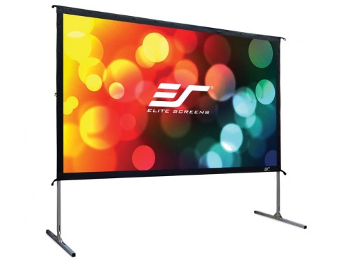 Elite Screens 135" (16:9) 299 x 168 cm, Outdoor/Indoor Projector Screen, Yard Master 2 series, Stand, White, Silver Aluminum Frame, Assembles without the use of tools, Lightweight aluminum square tube construction, Carrying bag photo 2