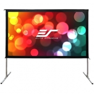 Elite Screens 135" (16:9) 299 x 168 cm, Outdoor/Indoor Projector Screen, Yard Master 2 series, Stand, White, Silver Aluminum Frame, Assembles without the use of tools, Lightweight aluminum square tube construction, Carrying bag thumbnav 1