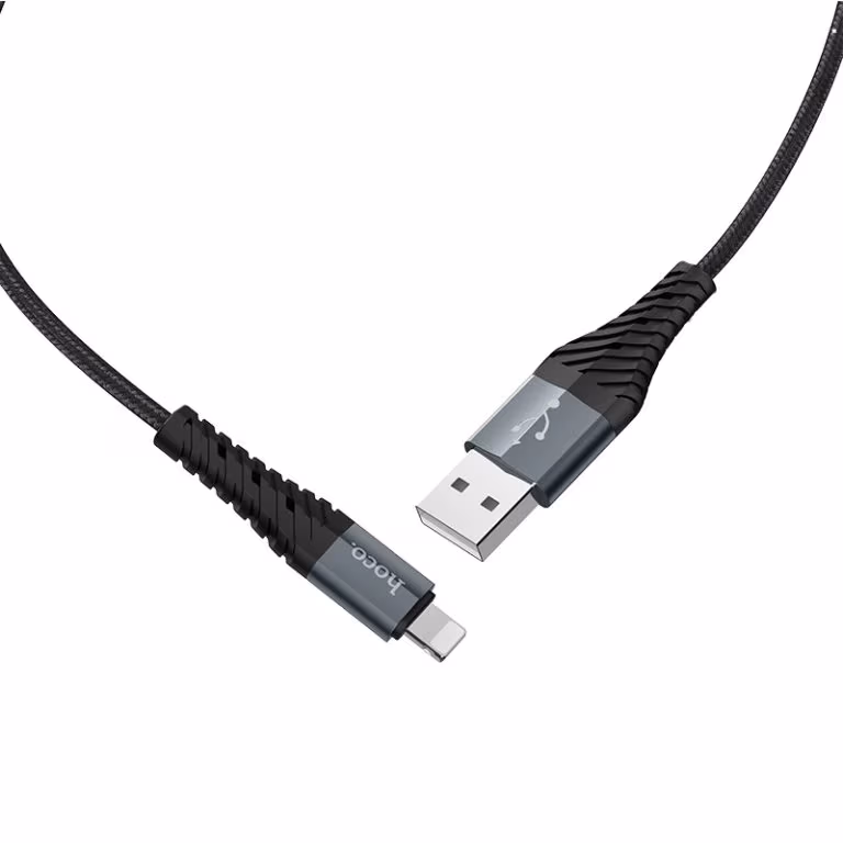 Cablu USB la Lightning HOCO  X38 Cool Charging / 1m / PVC / up to 2.4A / Black 