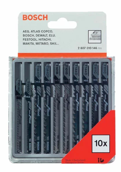 Набор пилок для лобзика Bosch 10 buc. 2607010146 photo 1