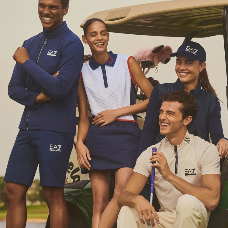  Polo pt bărbați EA7 EMPORIO ARMANI MAGLIA S Bej  photo 3