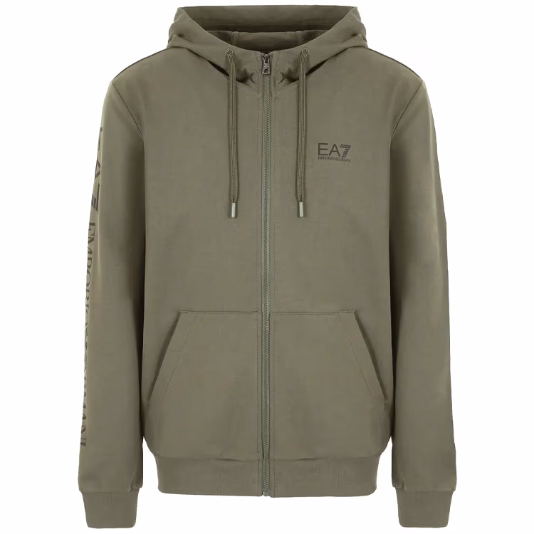Hanorac EA7 EMPORIO ARMANI COTTON-BLEND HOODED LOGO