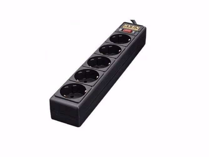 Surge Protector SVEN Optima Base, 5 Sockets, 1.8m, Black 