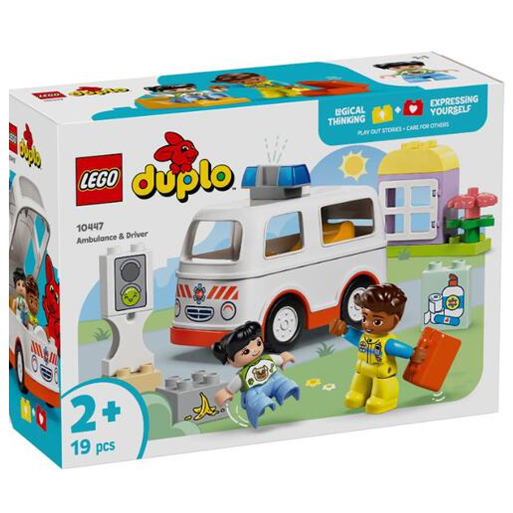 Constructor Lego Duplo Ambulance & Driver 10447 de la 2+ ani photo 1
