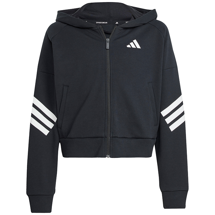 Hanorac Adidas JG FI 3S FZ / Femei / 128 / Negru photo 2