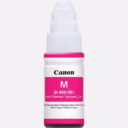 Ink Bottle Canon GI-490 M (0665C001), magenta, 70ml for G1400/1410/G2410/G2411/G2415/G3410/G3411/G3415/G4411, 7000 p.