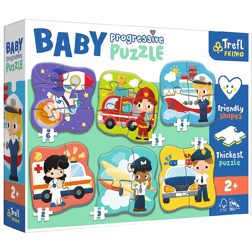 Trefl Puzzles 44001 Professions and vehicles photo 1